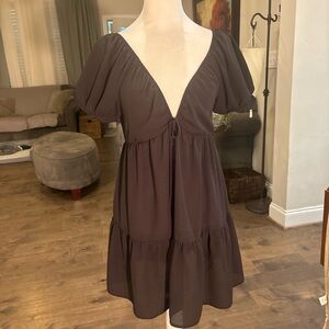 ASOS black Puff Sleeve Dress